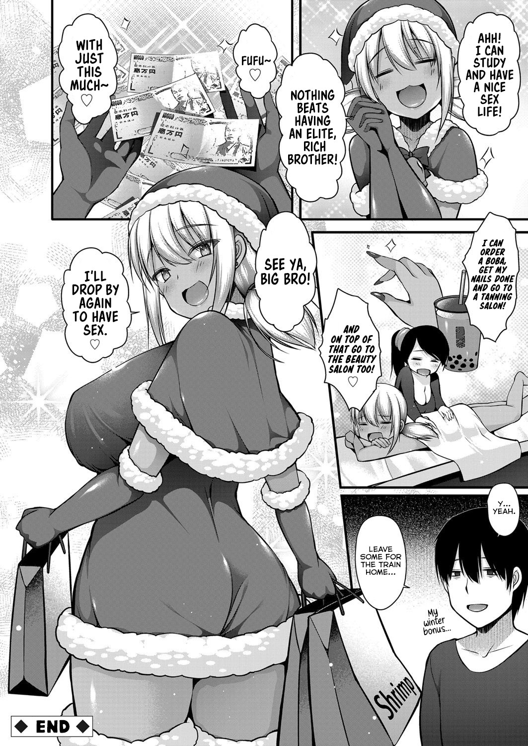 Hentai Manga Comic-A Story About When My Big Breasted Little Sister Visited Me From The Country In a Sex Santa Outfit-Read-24